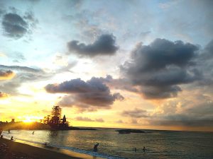 Pantai Jerman beach kala senja